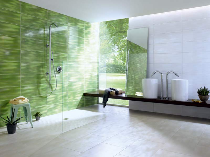 Bodenfliesen aus Naturstein im Badezimmer