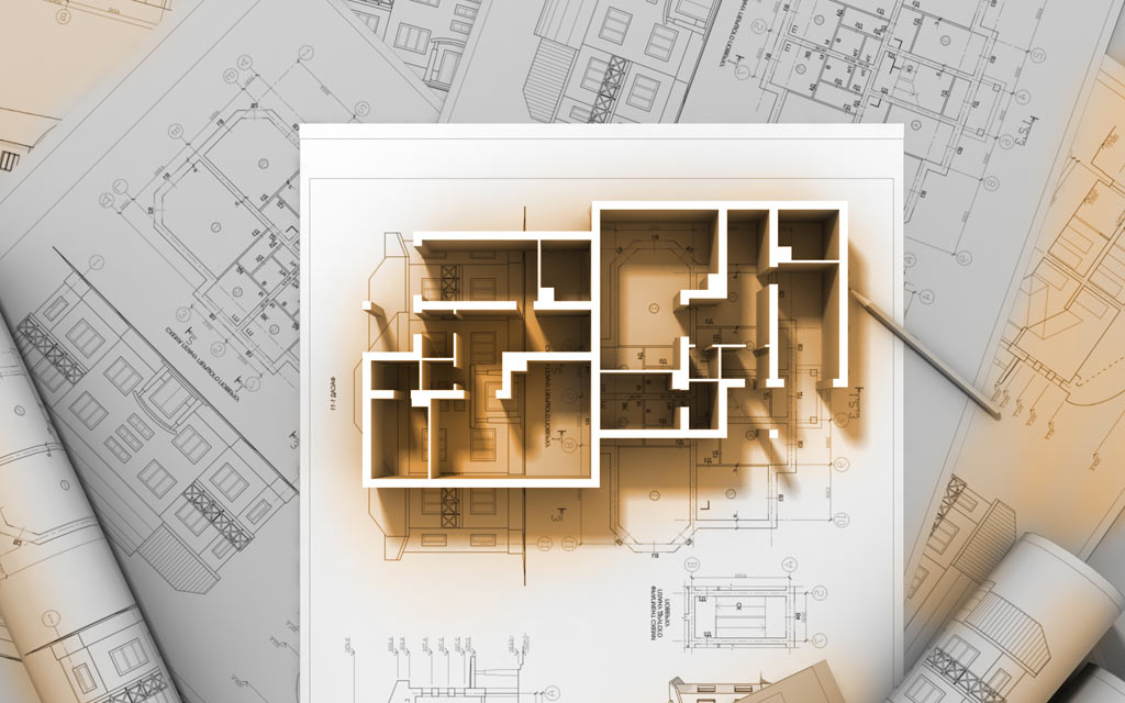 CAD Schnittplan eines Hauses